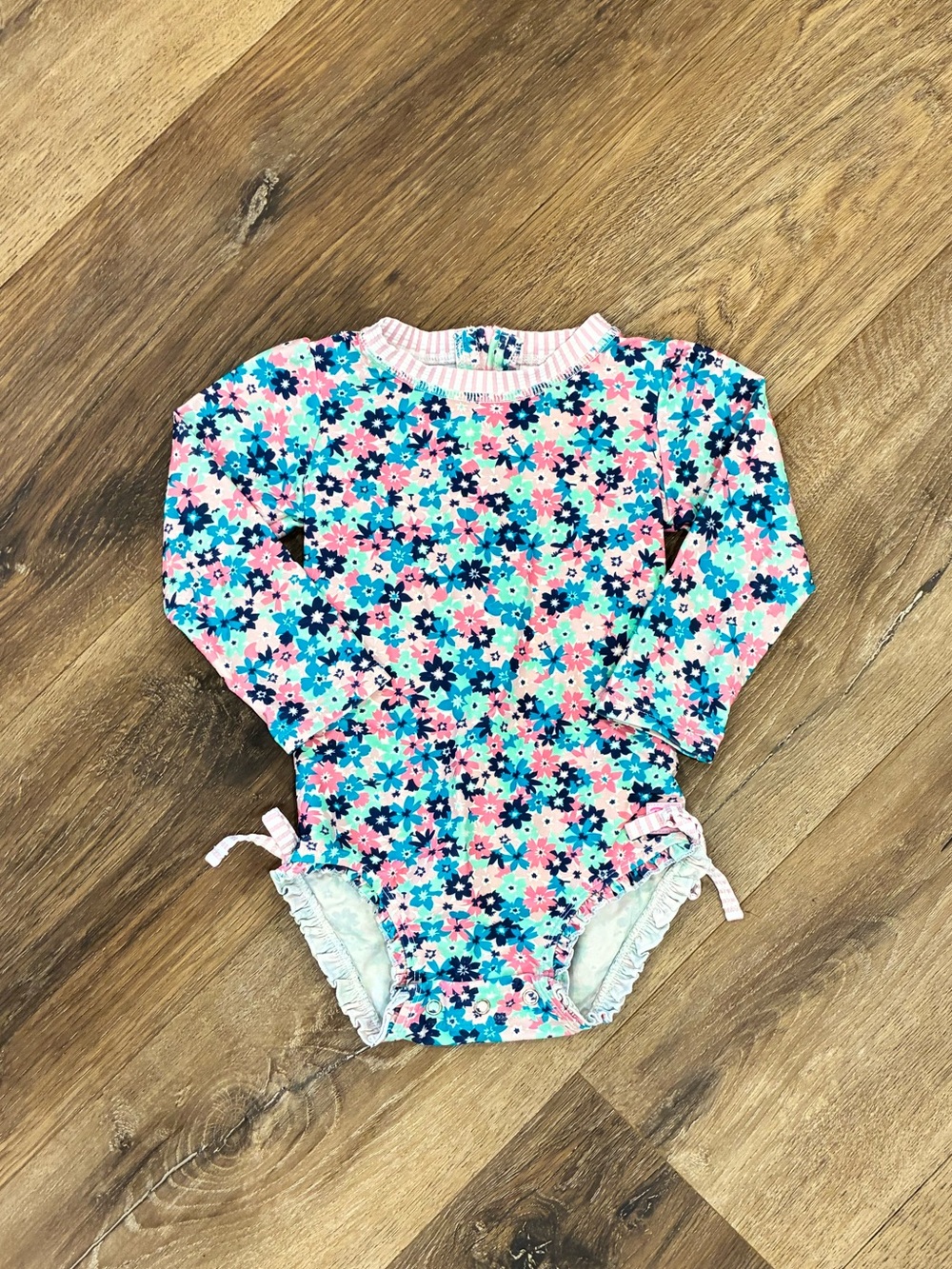 Ruffle Butts One Piece Swimsuit Pool Beach Summer Vacation Floral 18-24m